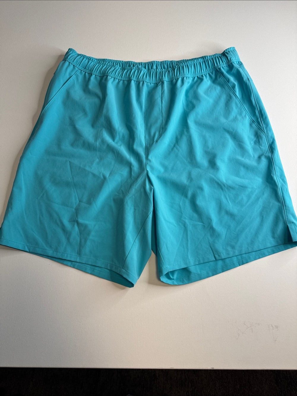 DSG Turquoise Athletic Shorts with Elastic Waist